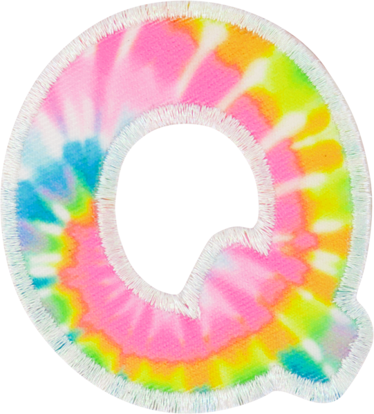 Tie Dye Letter Patches