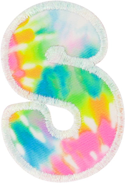 Tie Dye Letter Patches