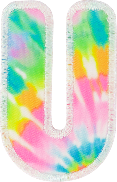 Tie Dye Letter Patches