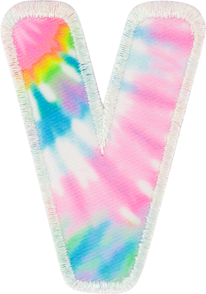 Tie Dye Letter Patches