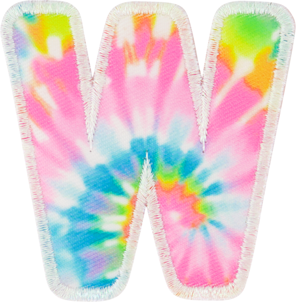 Tie Dye Letter Patches