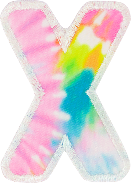 Tie Dye Letter Patches