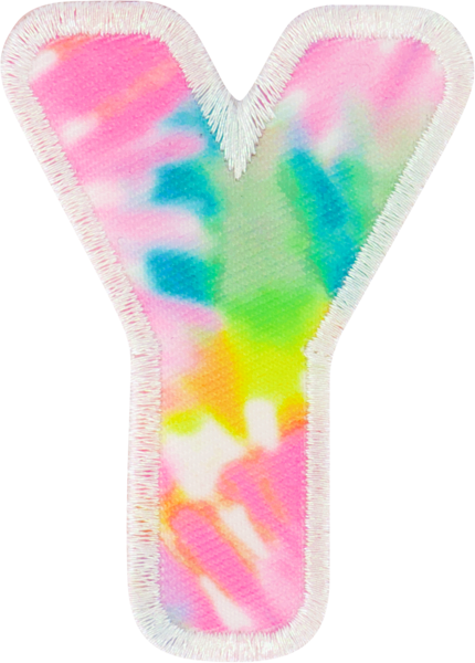 Tie Dye Letter Patches