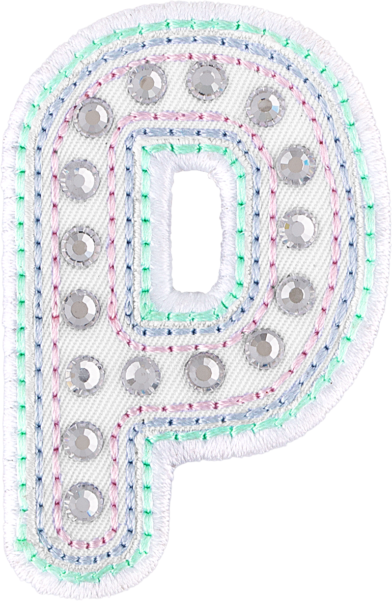 Crystal Pastel Letter Patch