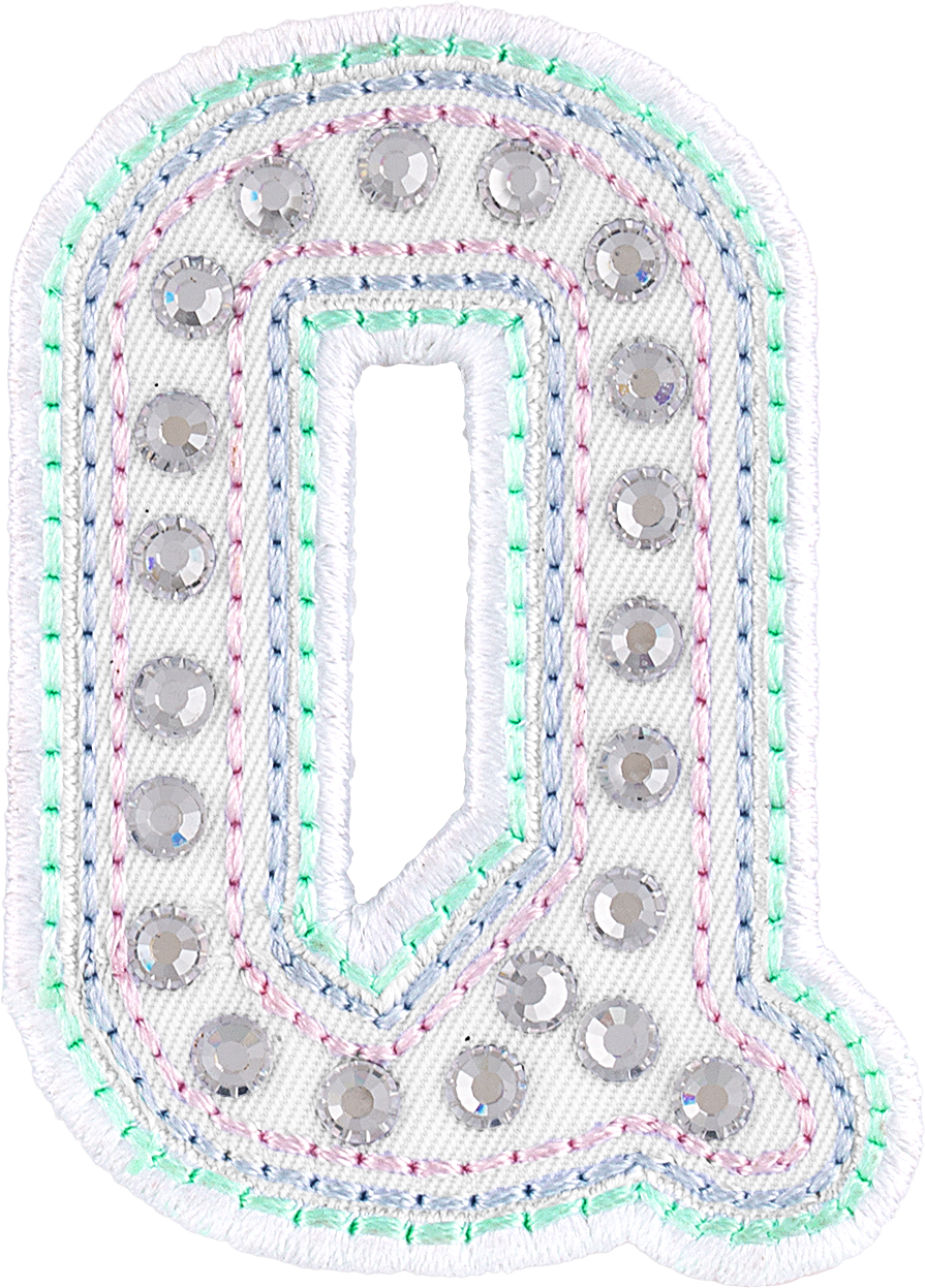 Crystal Pastel Letter Patch