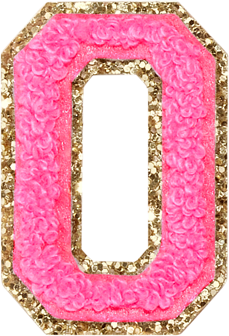 Bubblegum Glitter Varsity Letter Patches | Stoney Clover Lane