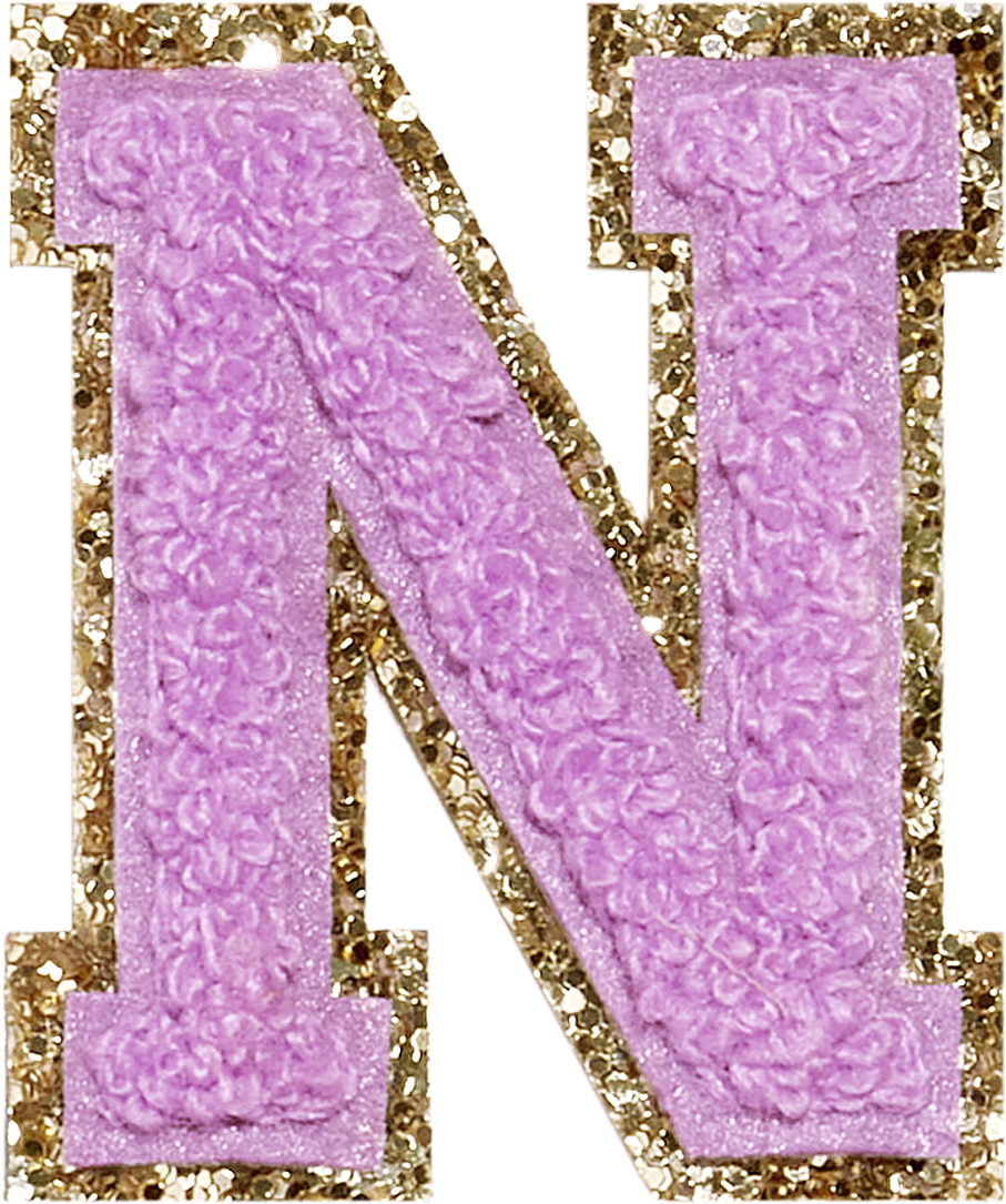 Grape Glitter Varsity Letter Patches | Stoney Clover Lane Patches