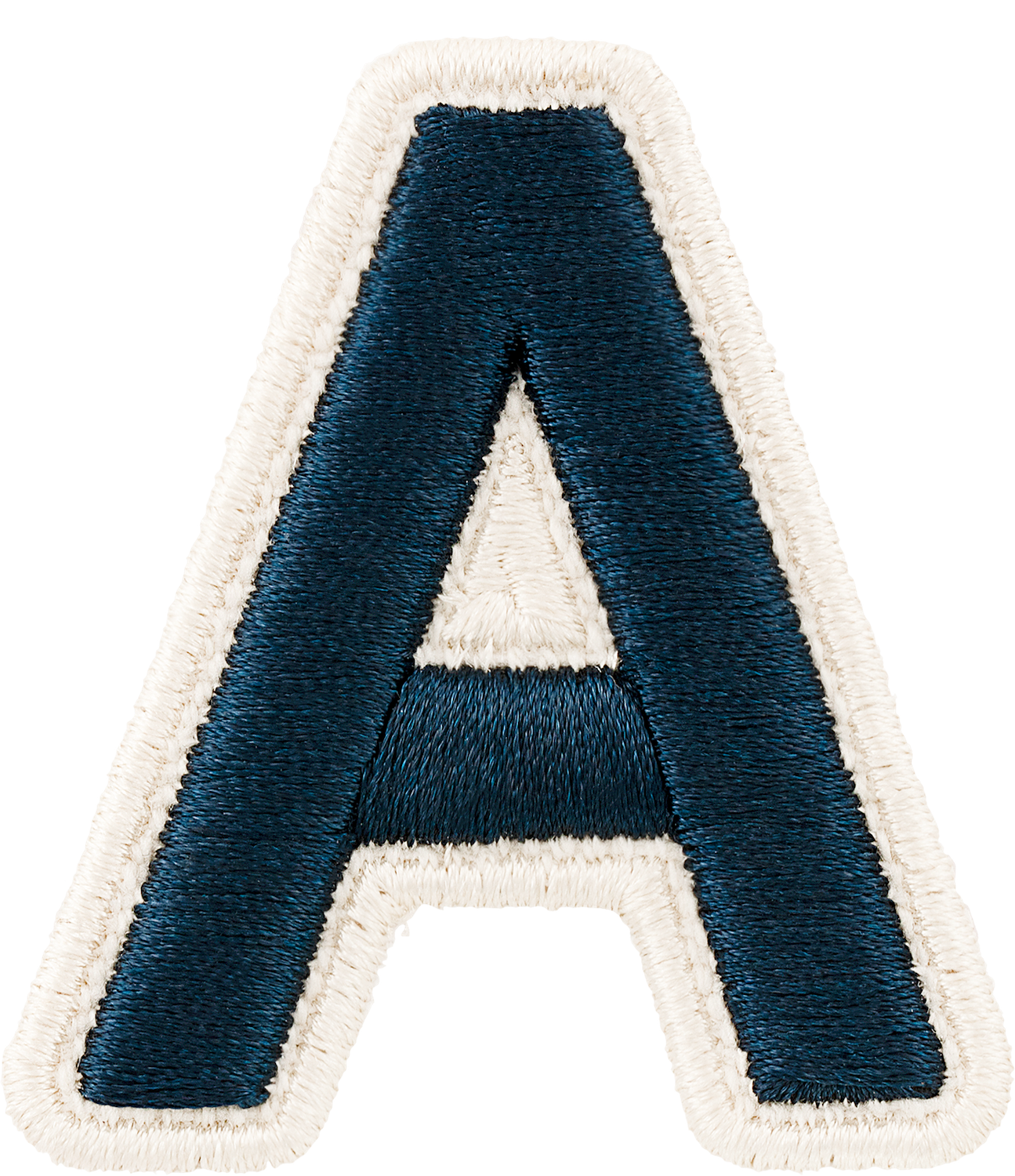 Sapphire Rolled Embroidery Letter Patches