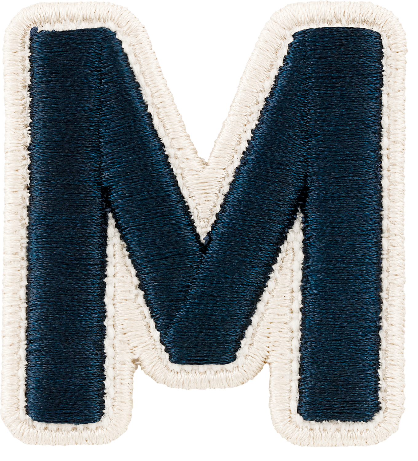 Sapphire Rolled Embroidery Letter Patches