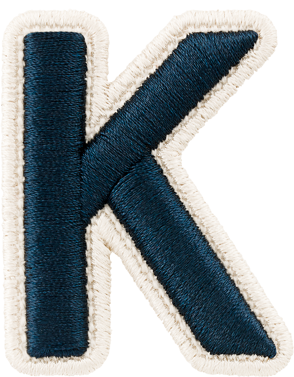 Sapphire Rolled Embroidery Letter Patches