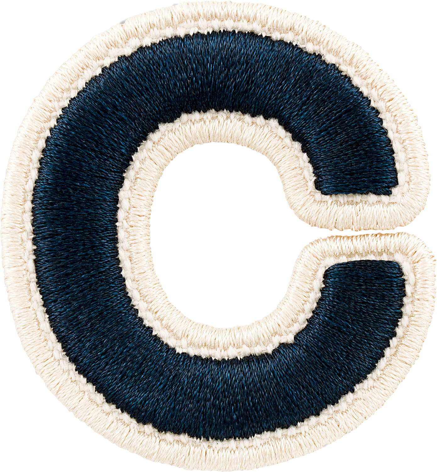 Sapphire Rolled Embroidery Letter Patches