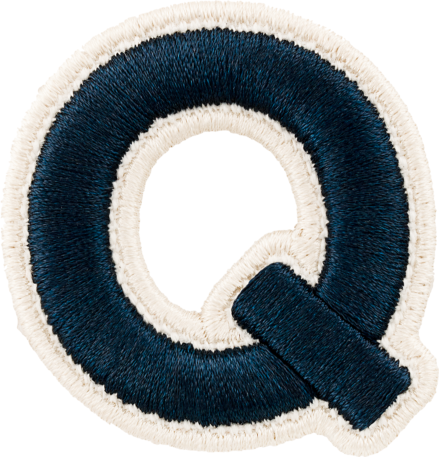 Sapphire Rolled Embroidery Letter Patches