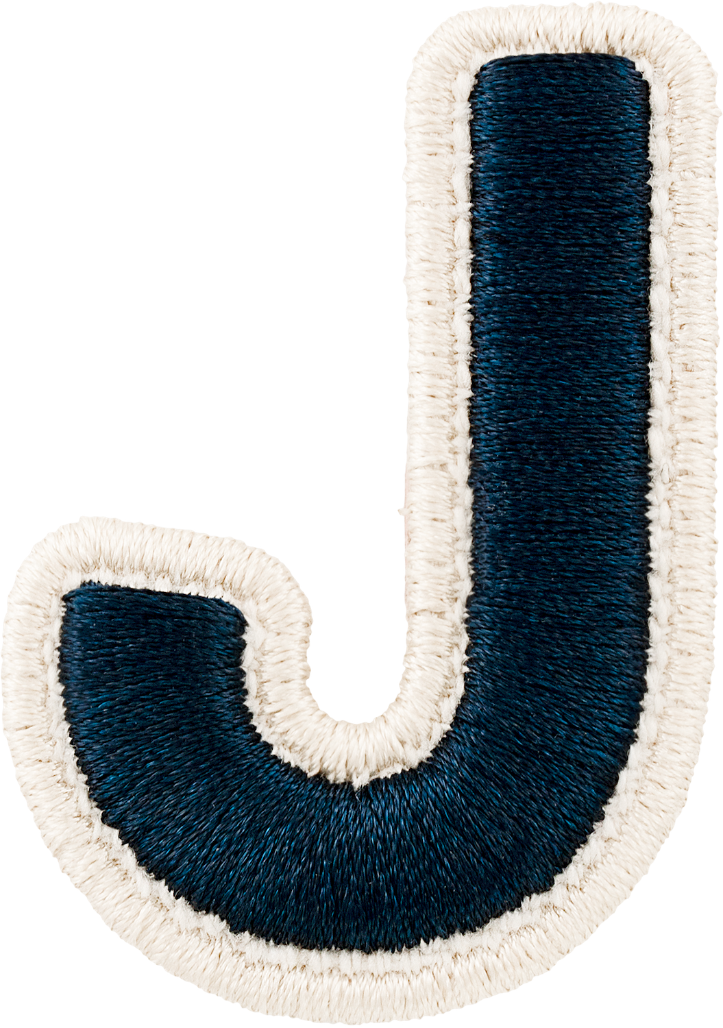 Sapphire Rolled Embroidery Letter Patches