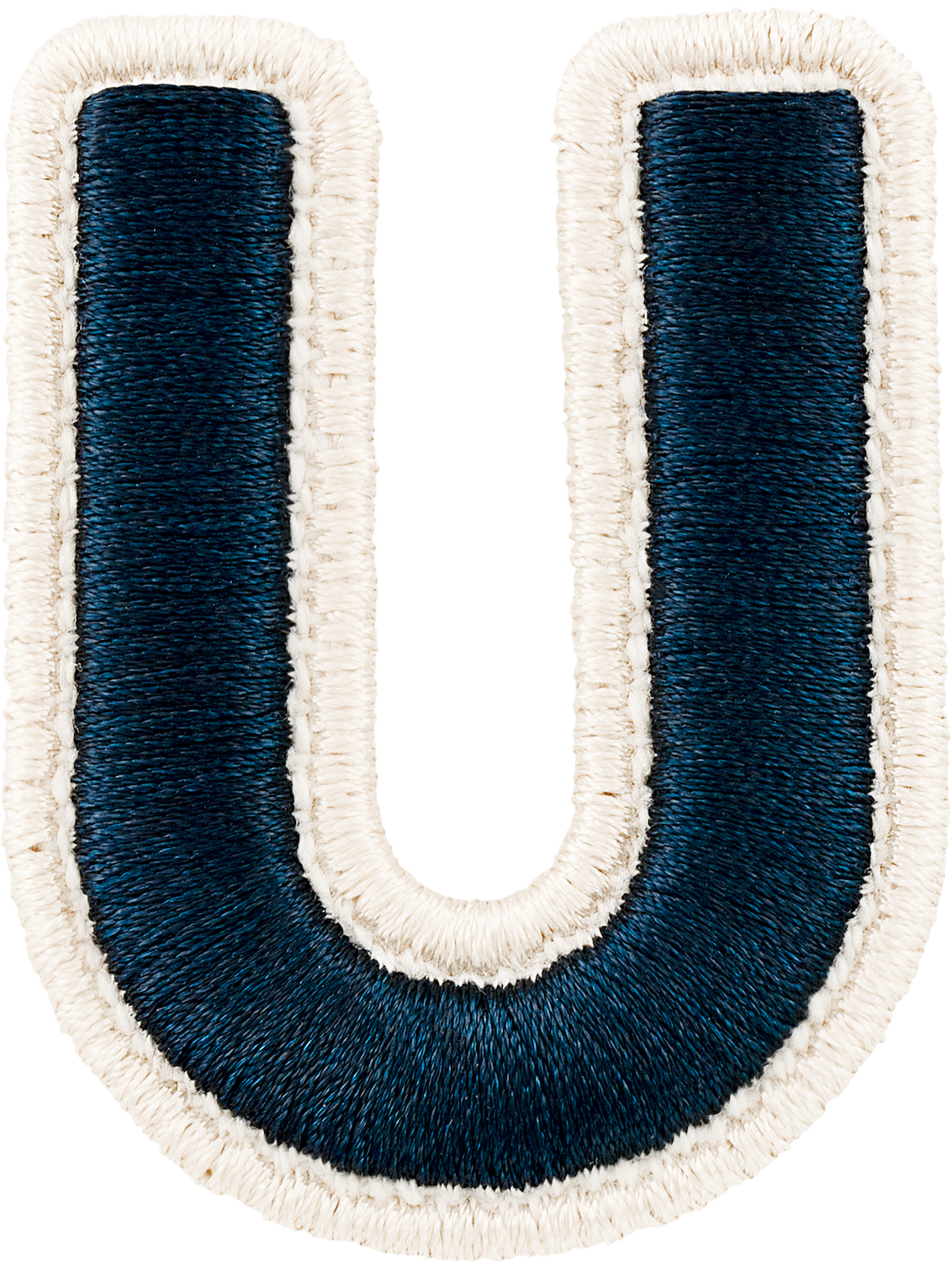 Sapphire Rolled Embroidery Letter Patches