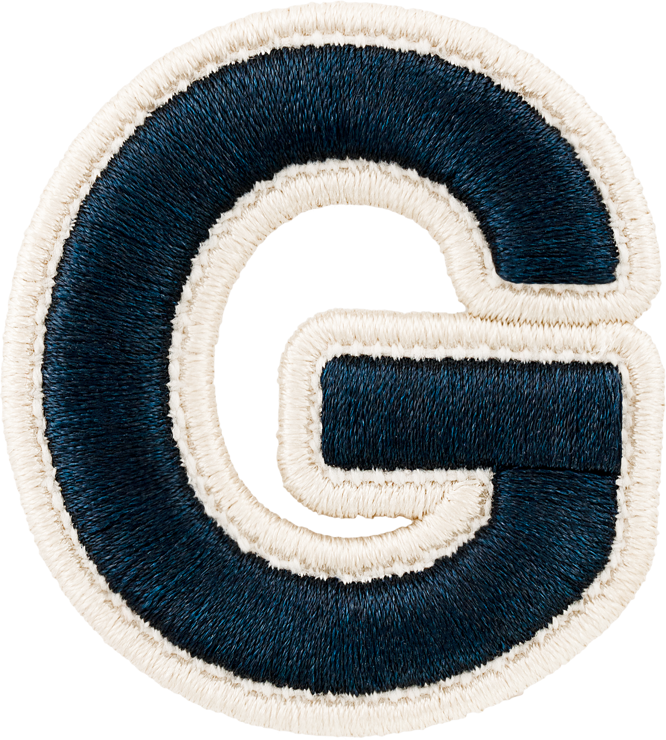 Sapphire Rolled Embroidery Letter Patches