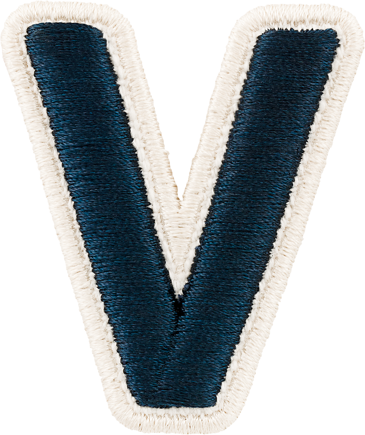 Sapphire Rolled Embroidery Letter Patches