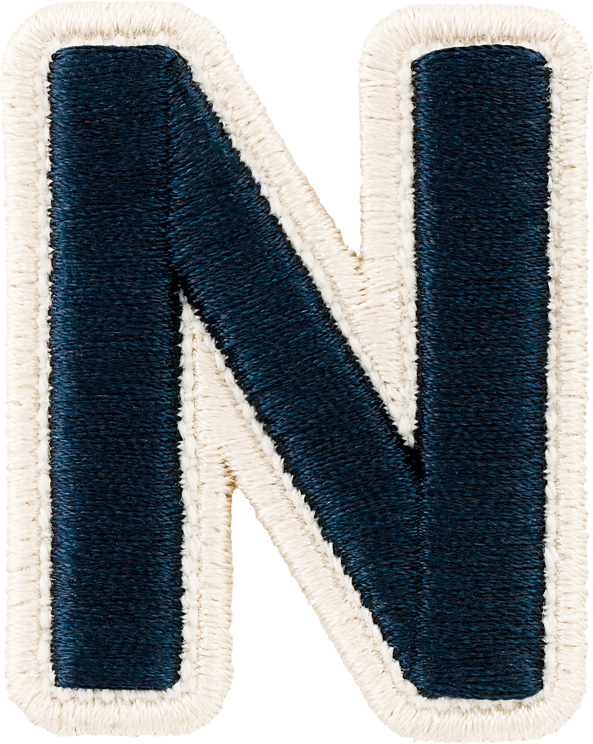 Sapphire Rolled Embroidery Letter Patches