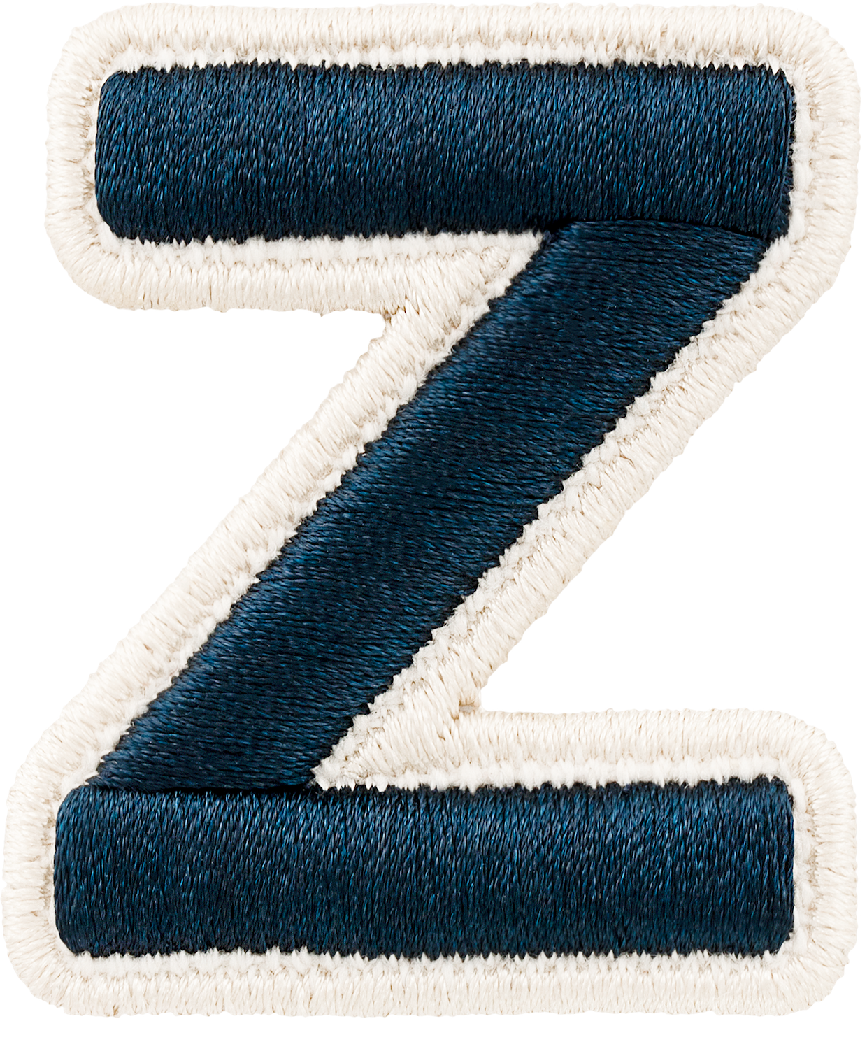 Sapphire Rolled Embroidery Letter Patches