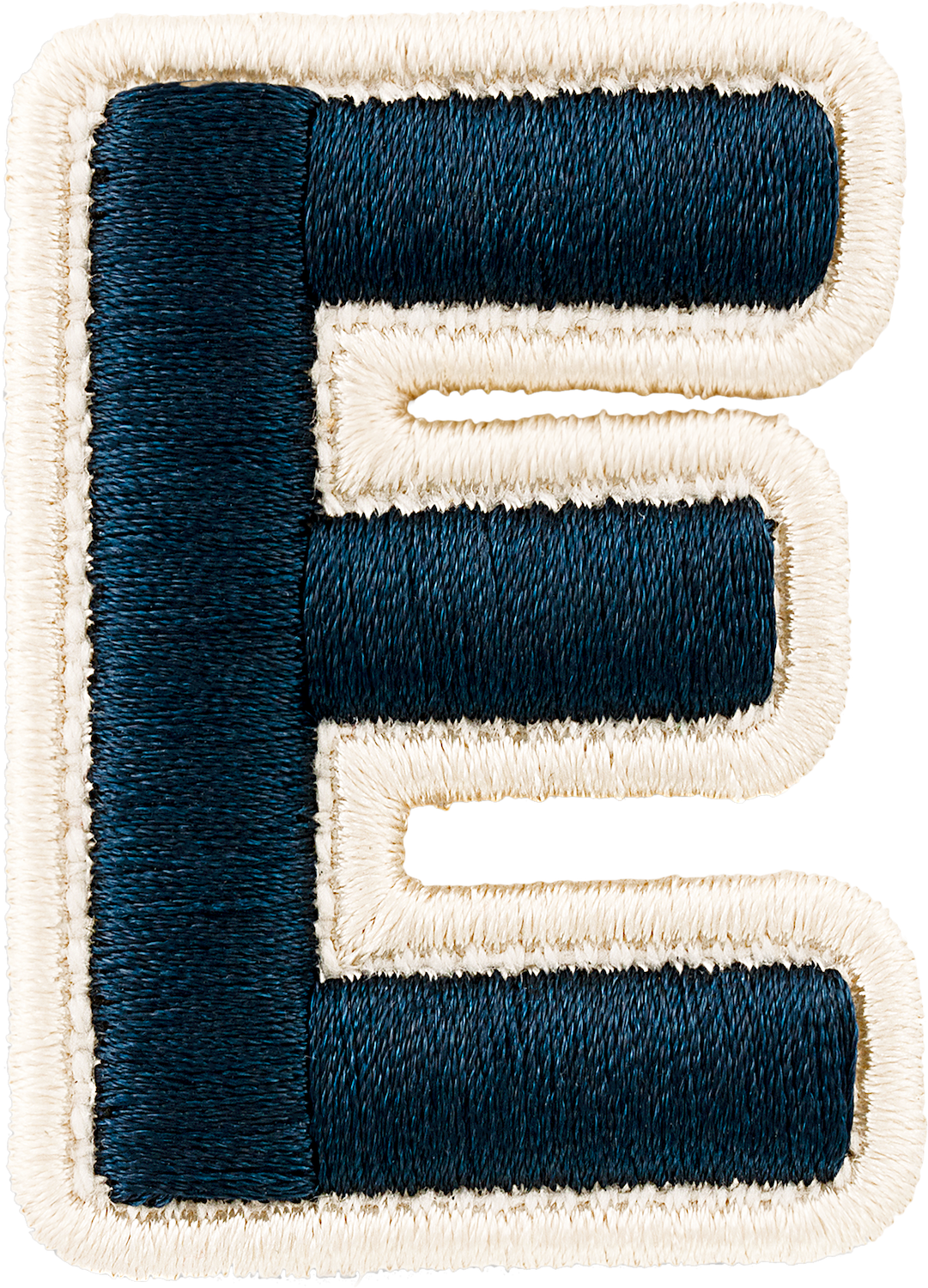 Sapphire Rolled Embroidery Letter Patches