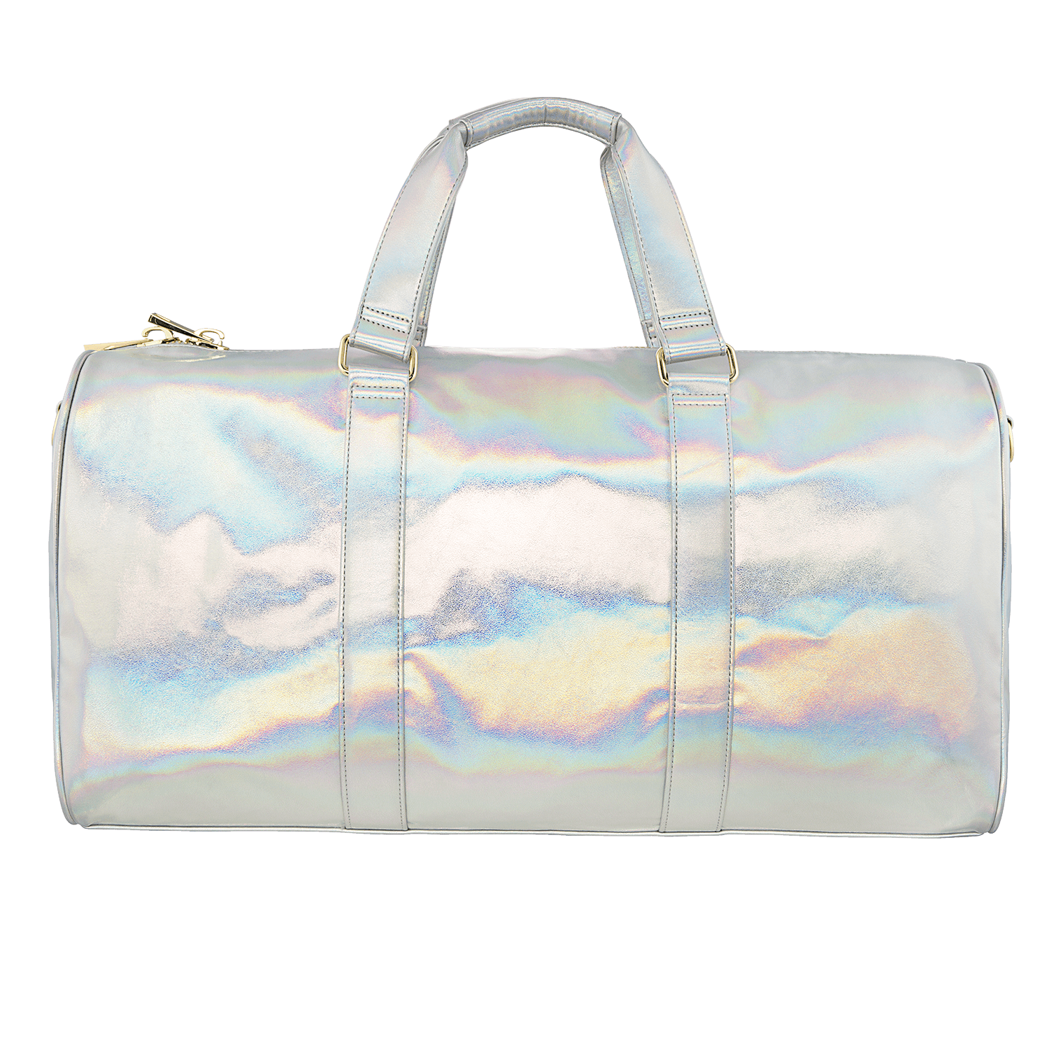 Clear iridescent duffle discount bag