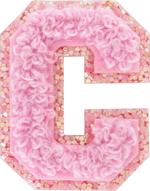 Sunset Chaser Mini Glitter Varsity Letter Patch