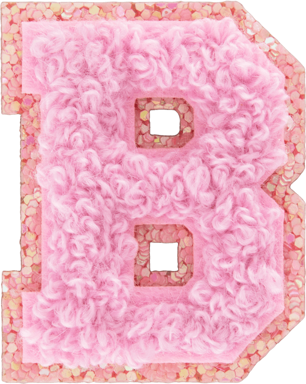 Sunset Chaser Mini Glitter Varsity Letter Patch