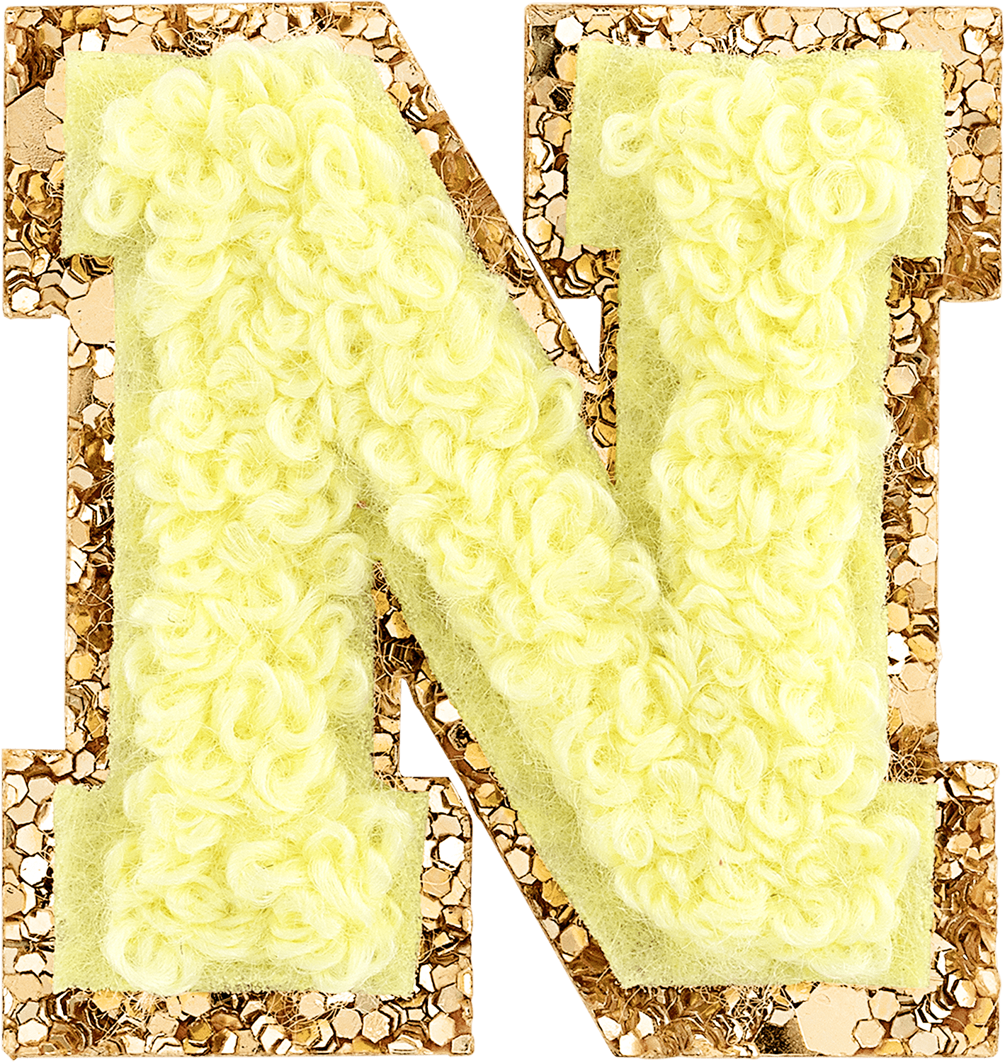 Banana Mini Glitter Varsity Letter Patch