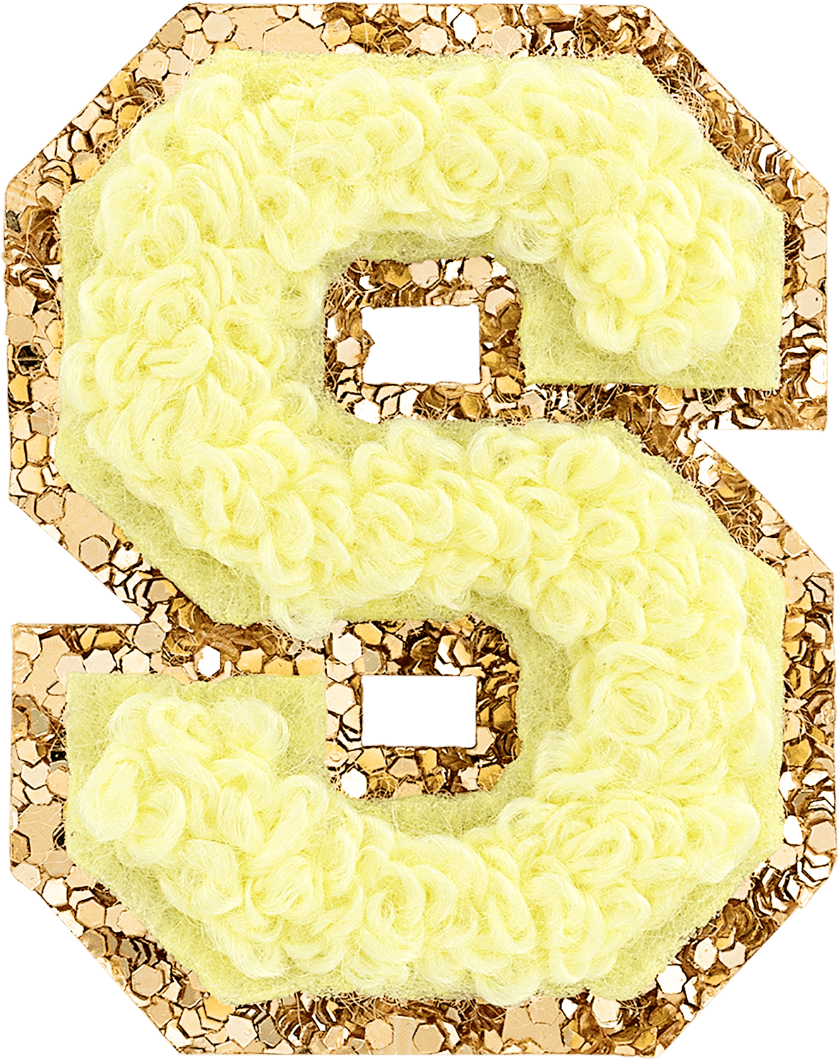 Banana Mini Glitter Varsity Letter Patch