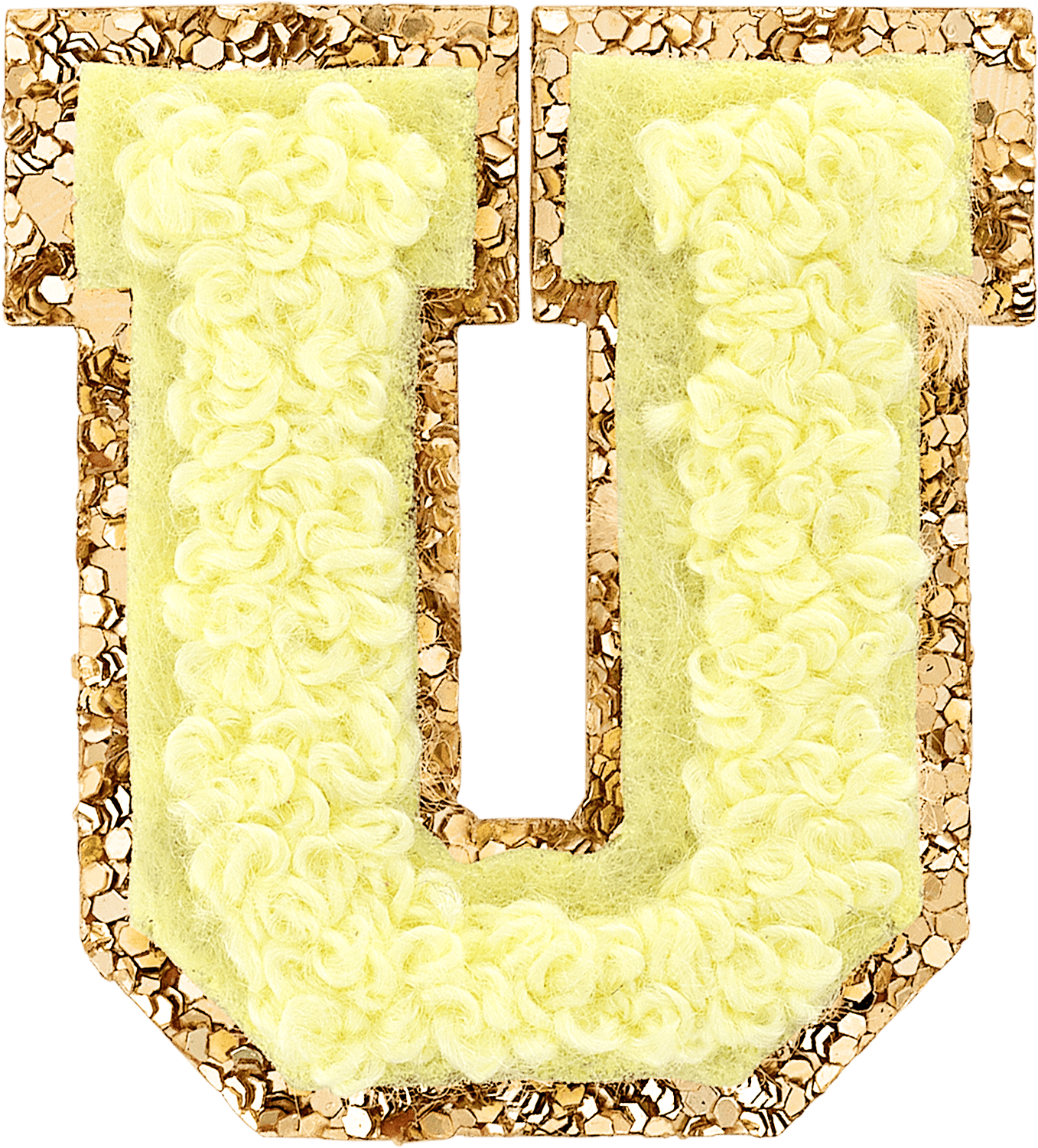 Banana Mini Glitter Varsity Letter Patch