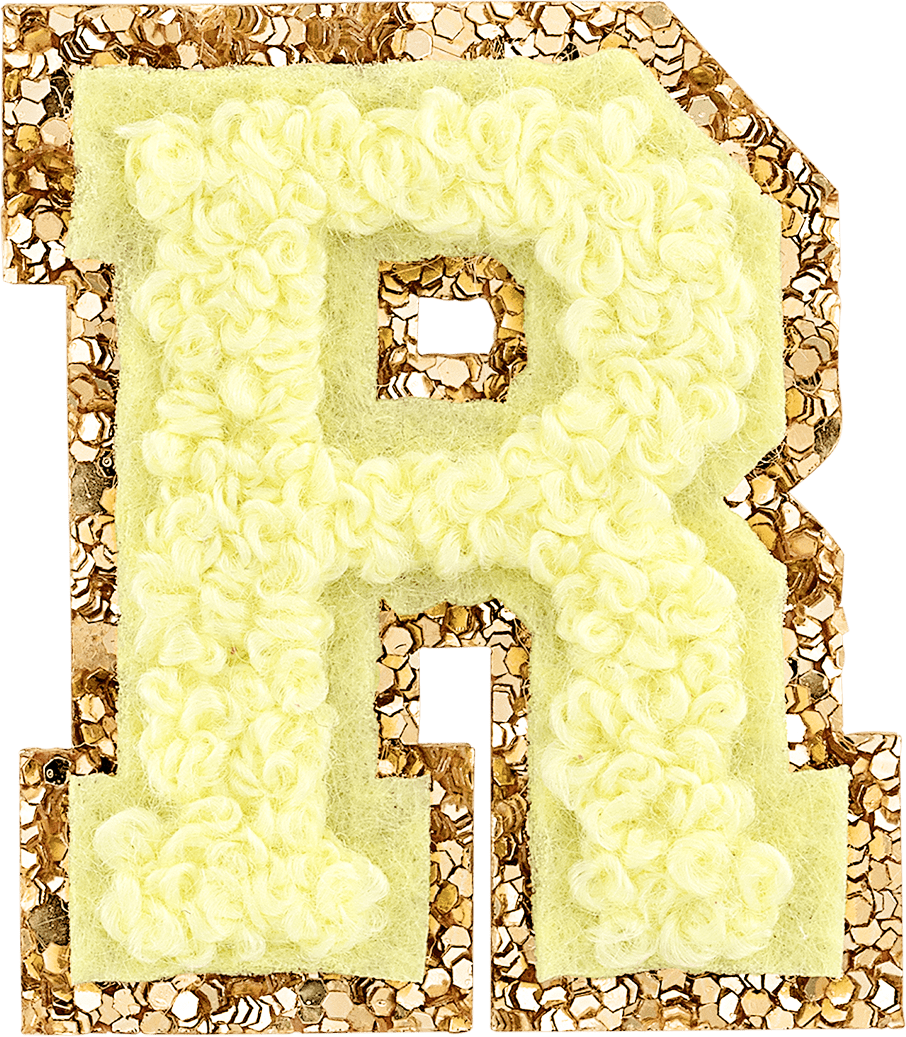 Banana Mini Glitter Varsity Letter Patch