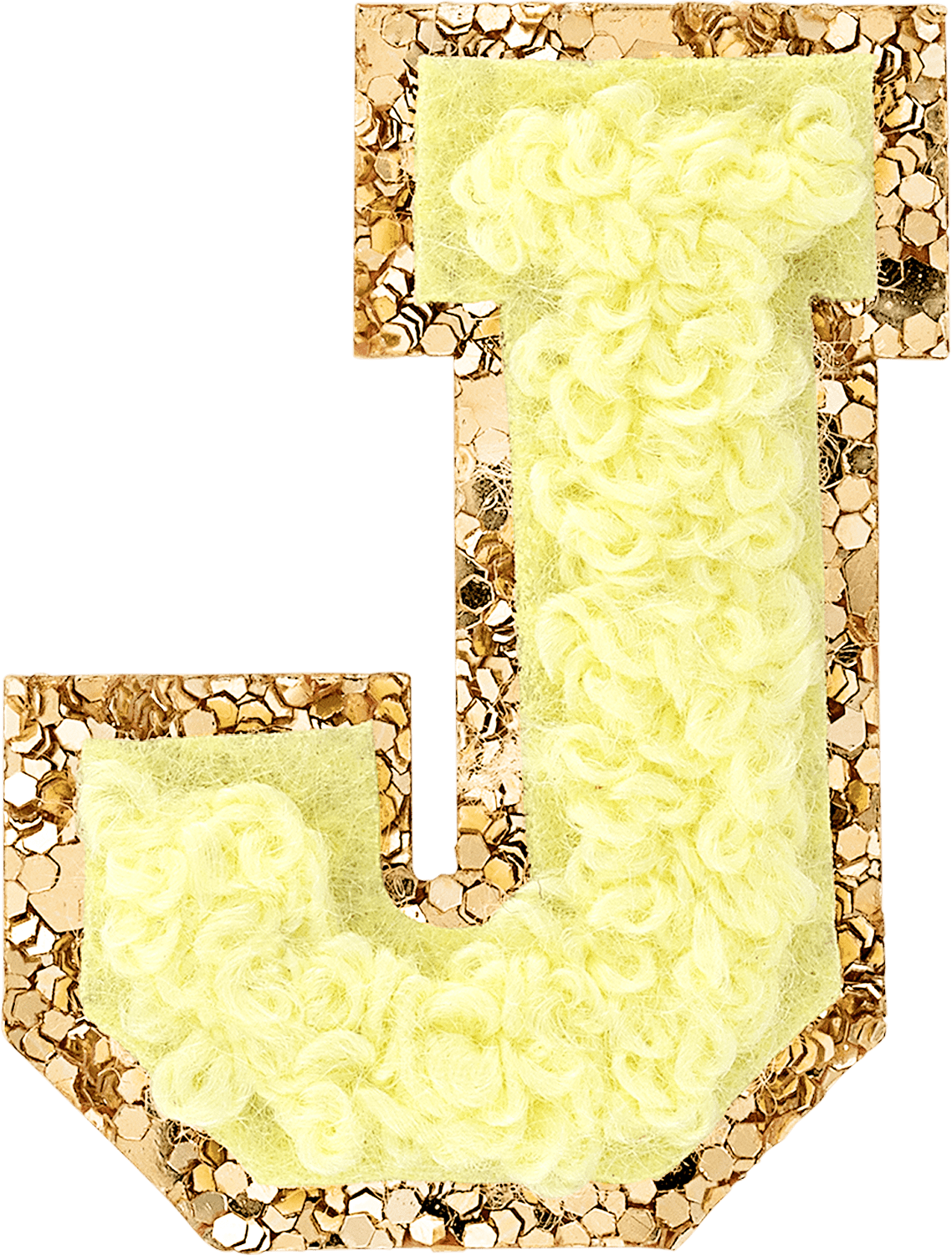 Banana Mini Glitter Varsity Letter Patch