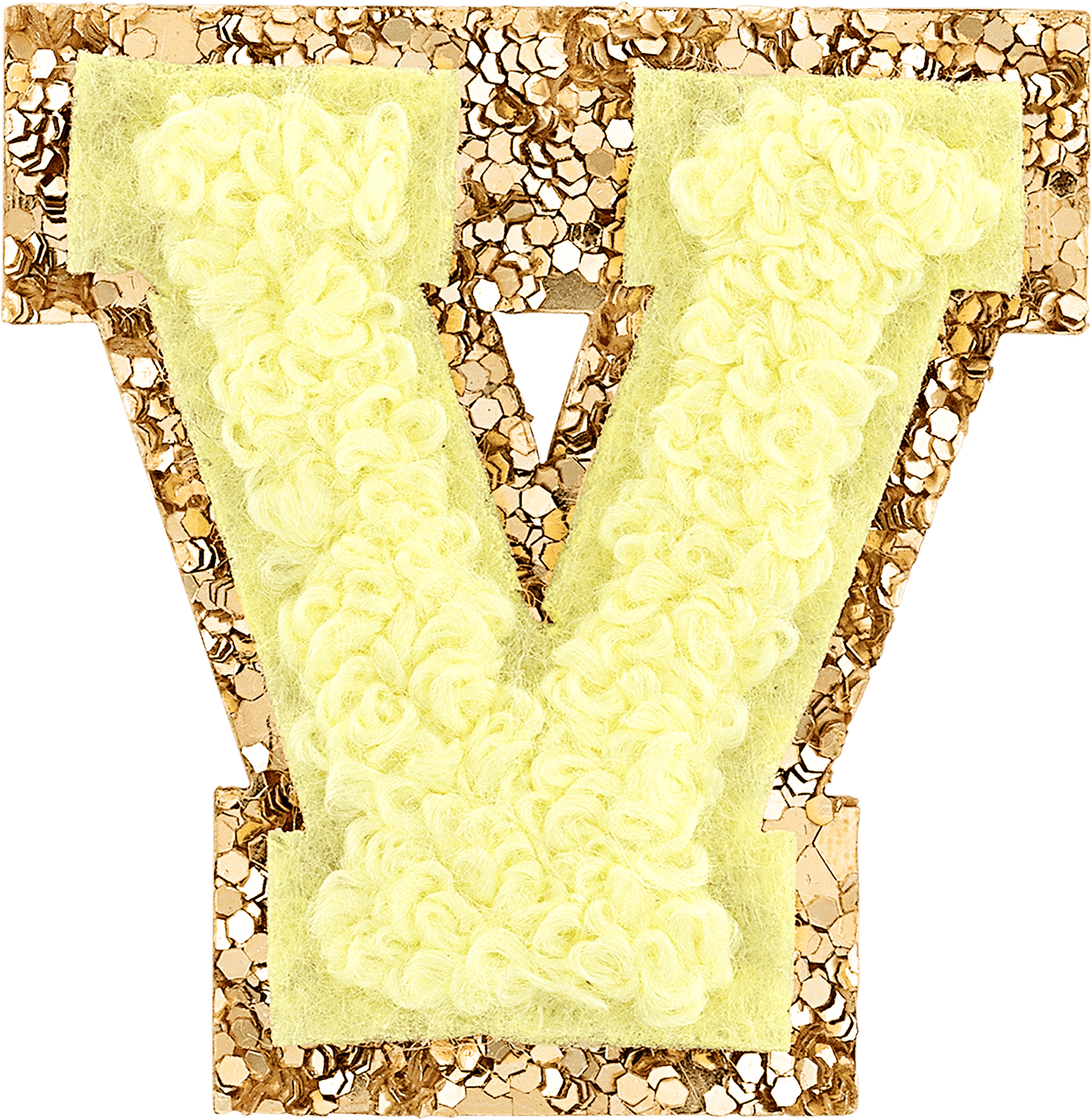 Banana Mini Glitter Varsity Letter Patch