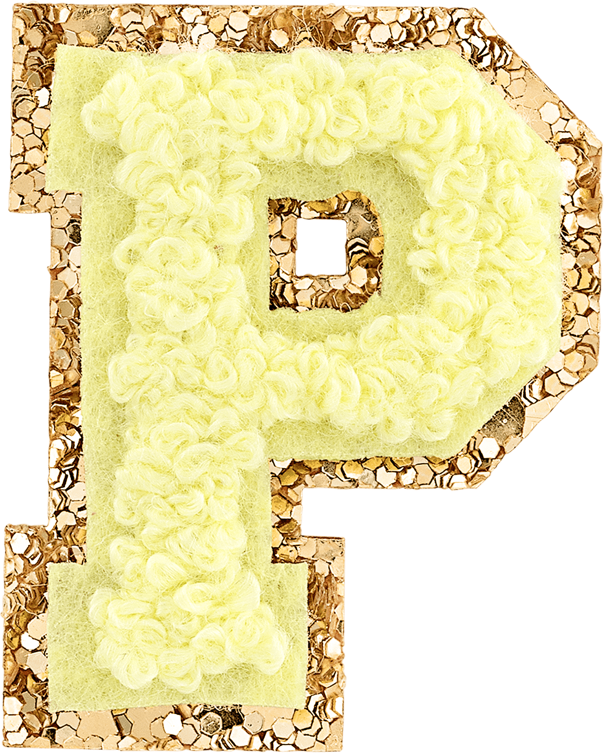 Banana Mini Glitter Varsity Letter Patch