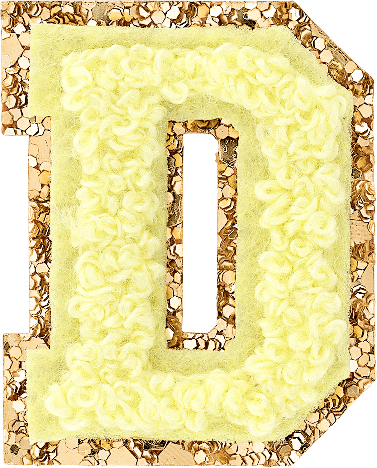 Banana Mini Glitter Varsity Letter Patch