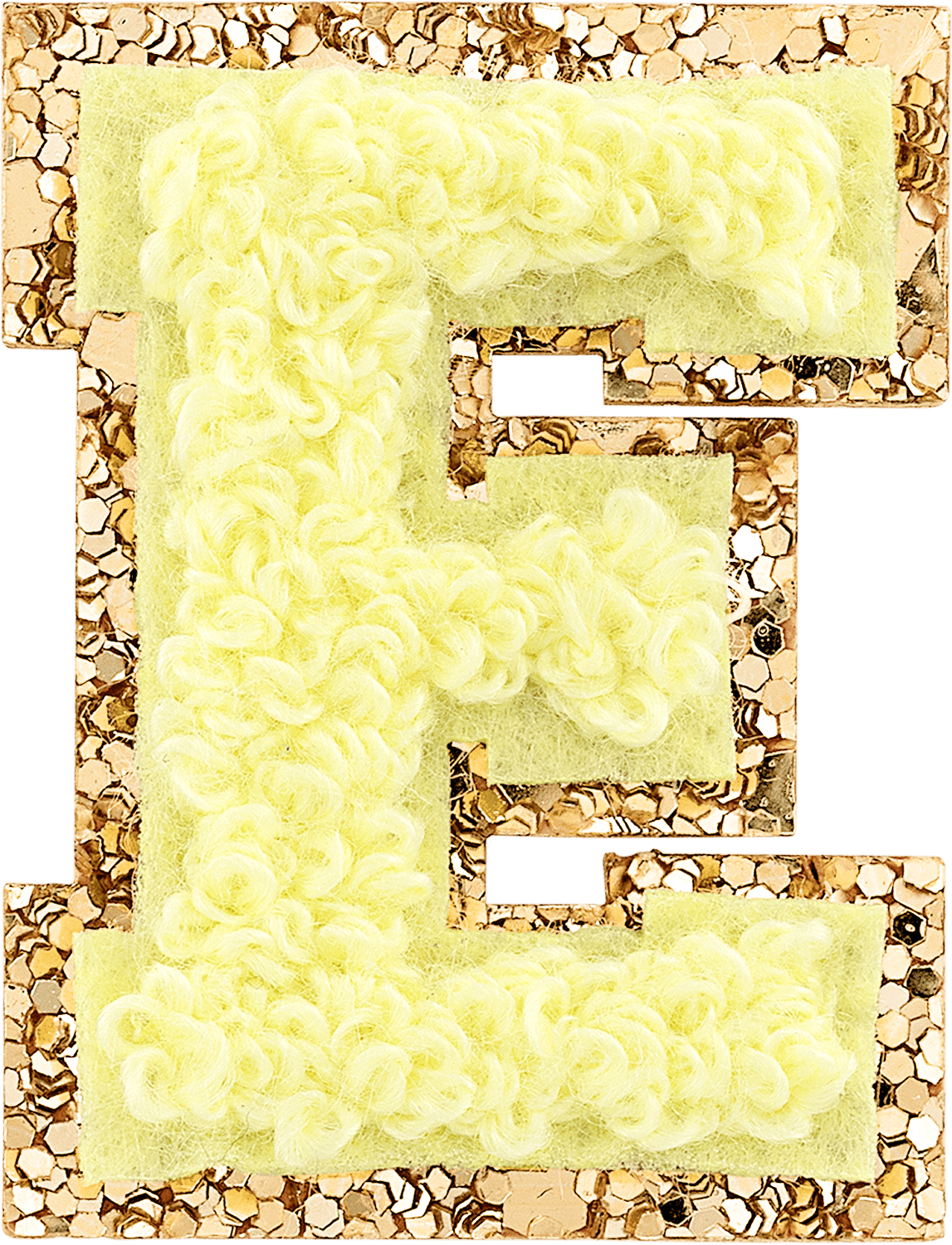 Banana Mini Glitter Varsity Letter Patch