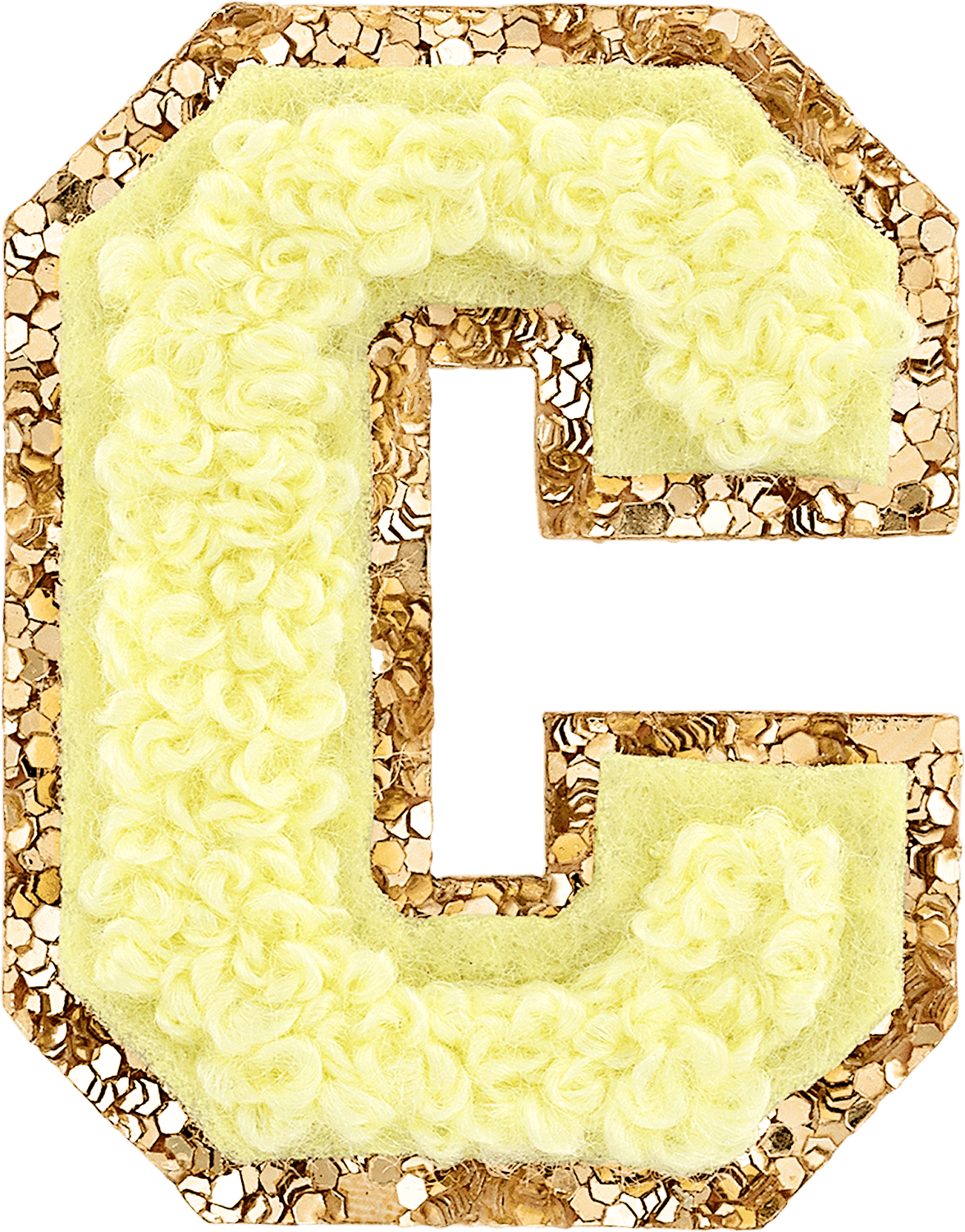 Banana Mini Glitter Varsity Letter Patch