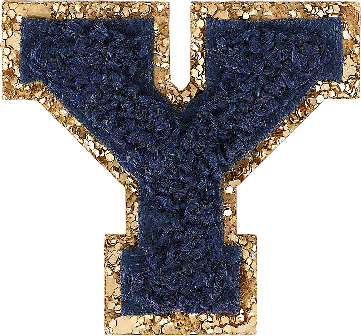 Sapphire Mini Glitter Varsity Letter Patch