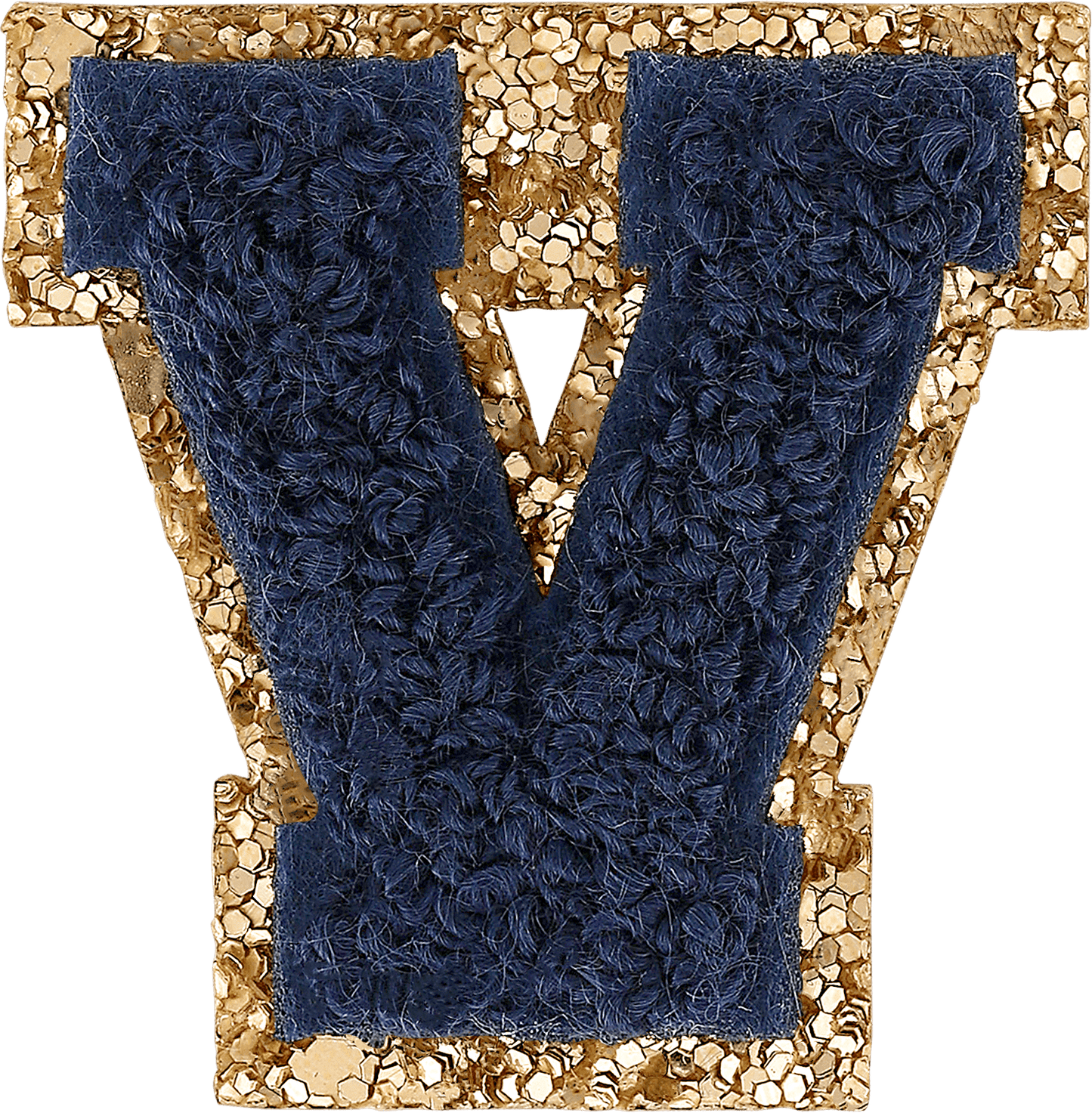 Sapphire Mini Glitter Varsity Letter Patch