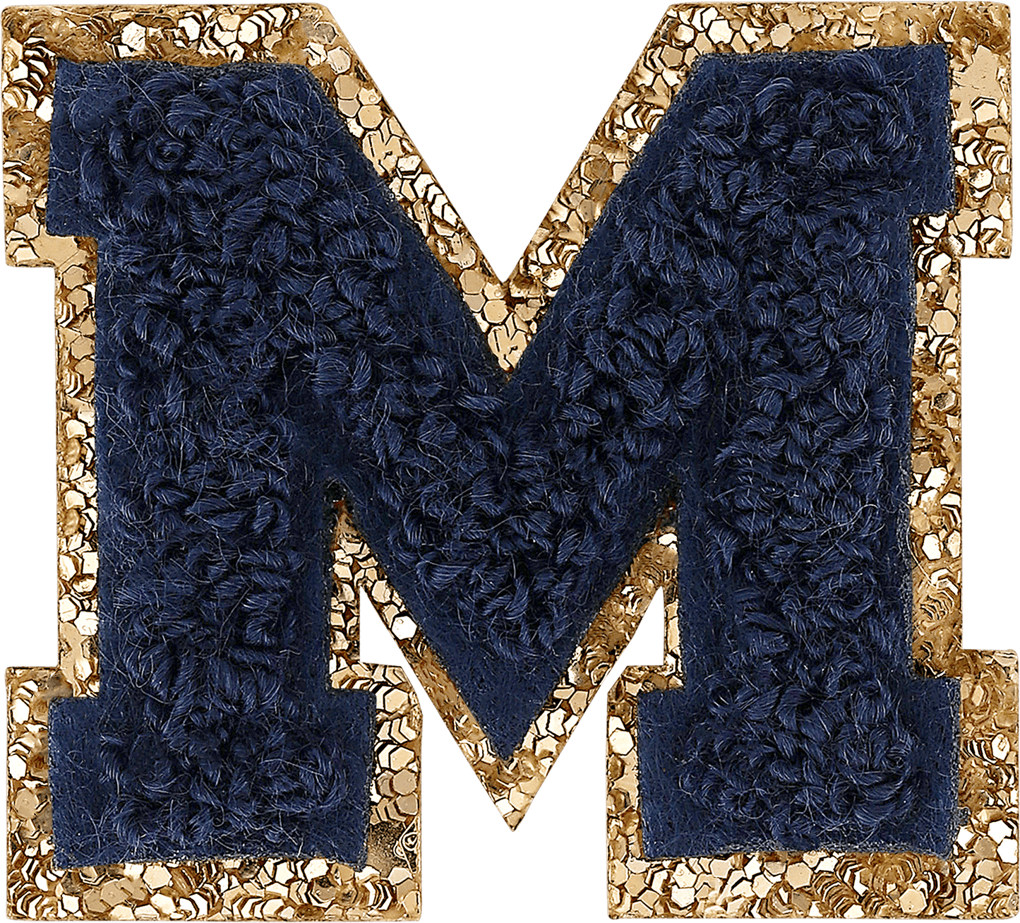 Sapphire Mini Glitter Varsity Letter Patch