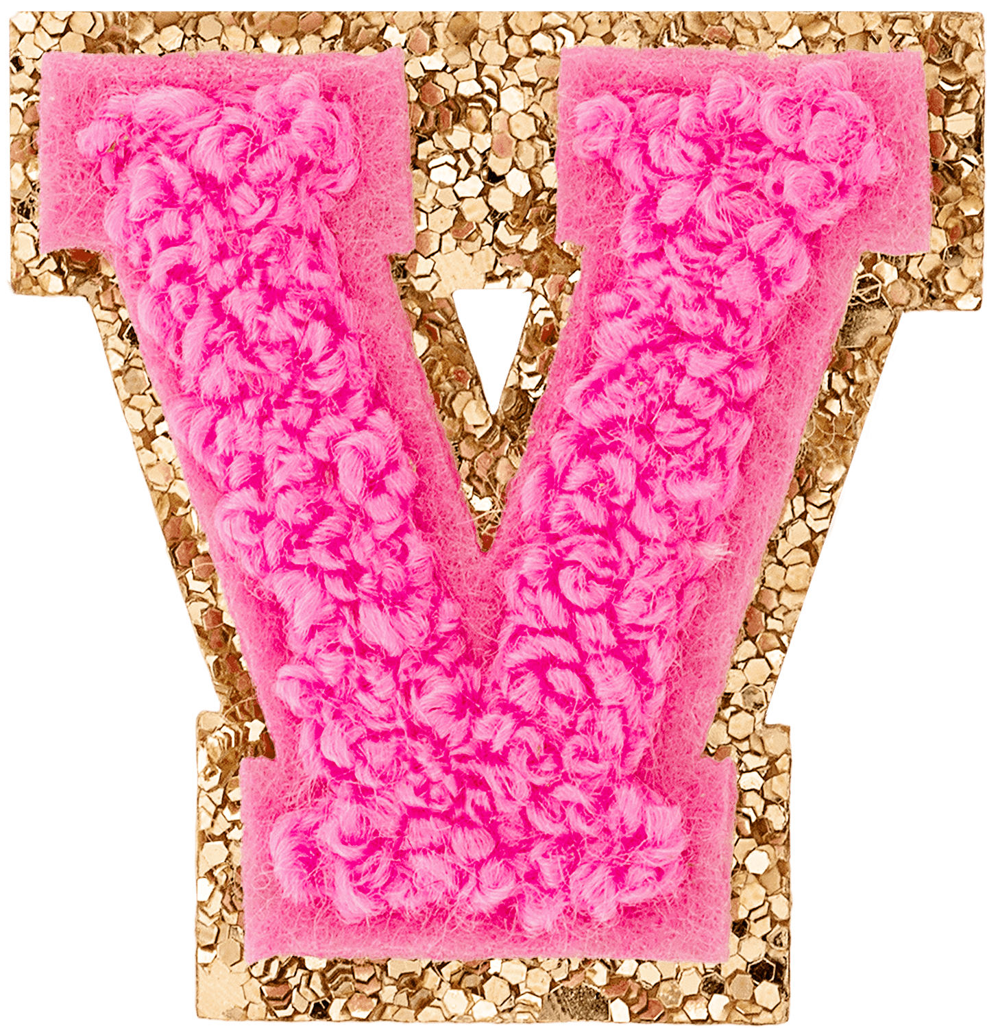 Flamingo Mini Glitter Varsity Letter Patch | Stoney Clover Lane Patches