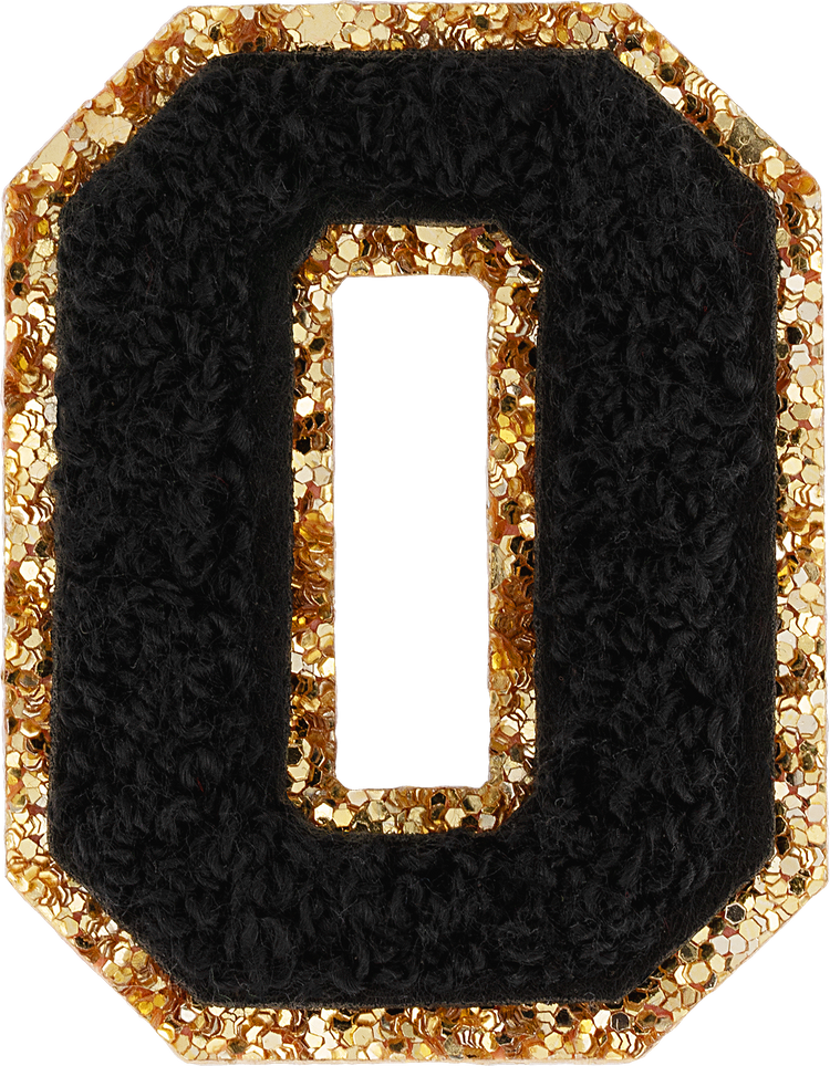 Glitter Varsity Number Patches 