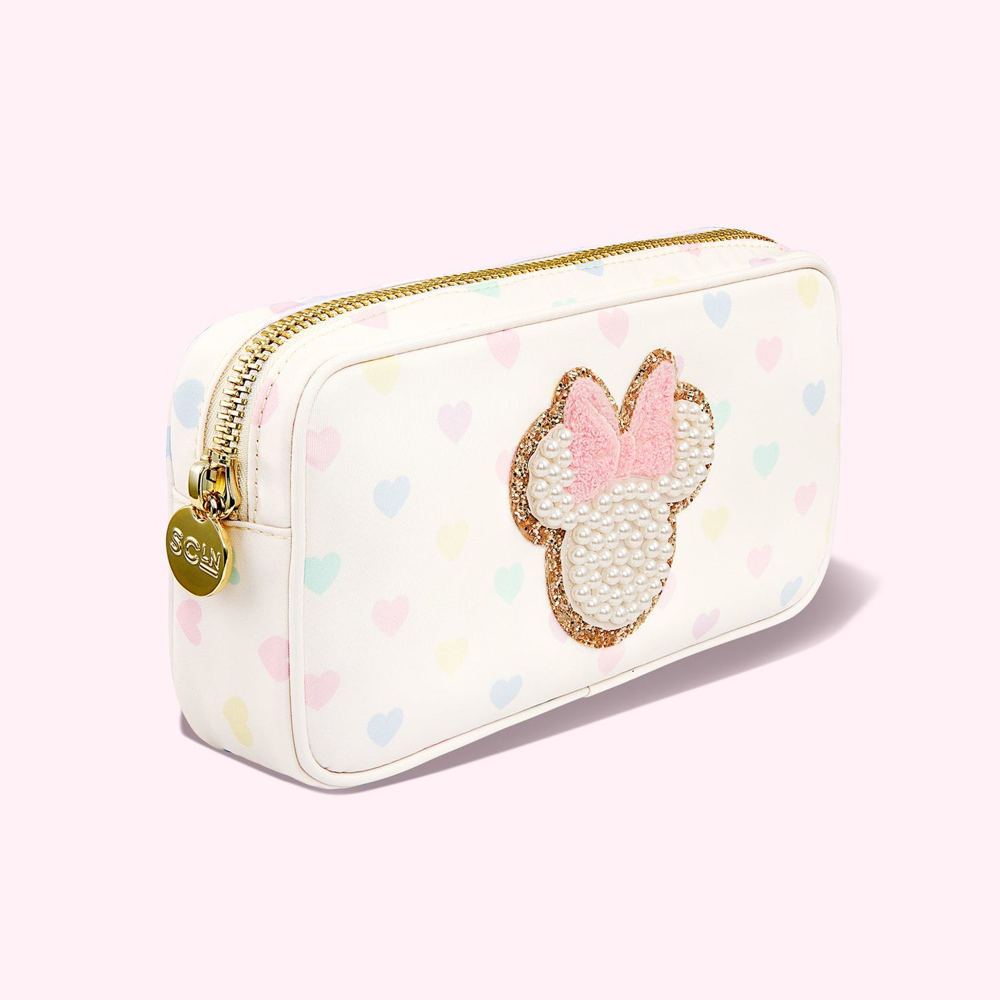 Mickey & Minnie Pastel Hearts Nylon Small Pouch