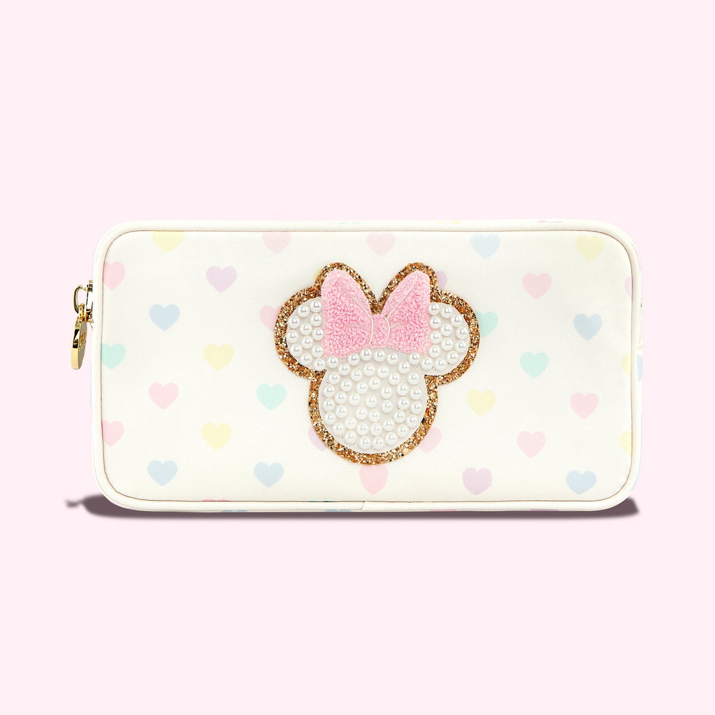 Mickey & Minnie Pastel Hearts Nylon Small Pouch